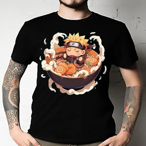 anime ramen T-Shirt Japanese Anime Tshirt Manga Graphic Art Unisex All Size - Picture 1 of 14