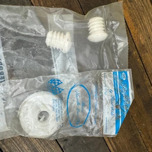 Vintage Hunt Wilde Handlebar Tape Bar Plugs White Roll Ends NOS Bike 70s A2 - Picture 1 of 9