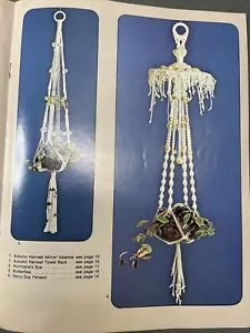 Vintage 1976 Macrame Secrets Patterns Book MM155 Double Pot Slings Wall Decor - Picture 1 of 10