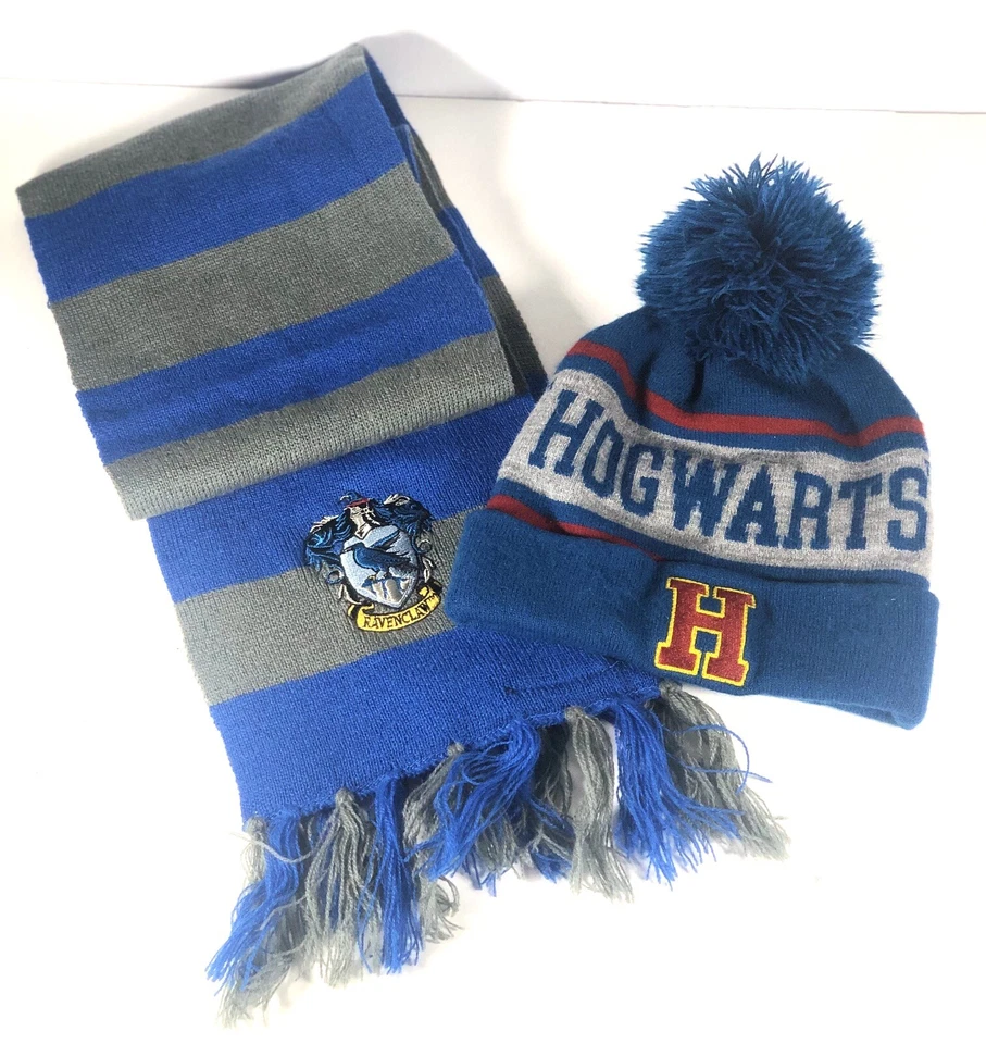 Гарри Поттер мальчиков девочек Хогвартс шляпа шарф синий, один размер подходит всем Ravenclaw - Изображение 1 из 1