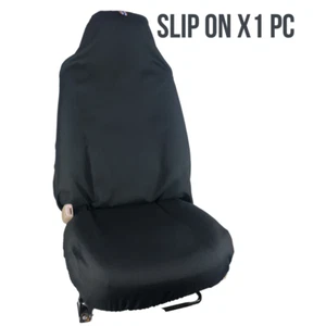 Car Seat Covers Slip On Throw Cover Superior Quality Easy To Fit Univeral Black - Picture 1 of 8