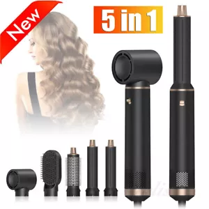 Blow Dryer Brush 5 in 1 Negative Ion Hair Dryer Brush Air Styler Curling Wrap - Picture 1 of 14