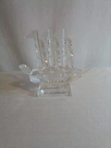 Glass Ship Paper Weight Beautiful Condition - Picture 1 of 10