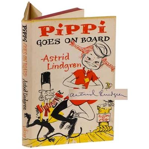 Astrid Lindgren / Pippi Goes on Board Signed 1st Edition 1957 - Picture 1 of 6