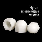 White Nylon Plastic Acorn Cap Nuts Dome Head Nut M3 M4 M5 M6 M8 M10 M12 Cap Nut