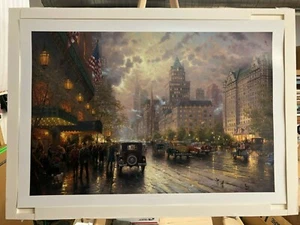 Thomas Kinkade New York 5th Avenue 2003 Giclee  Print 32" x 45" Painter of Light - Picture 1 of 12