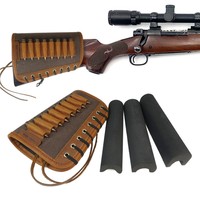 Hunting Shooting Buttstock Ammo Cartridge Holder Rifle Cheek Rest Riser Pad UK