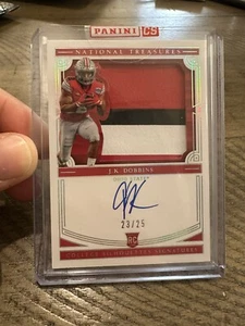 2020 National Treasures J.K Dobbins College Silhouettes Signatures RPA 23/25 - Picture 1 of 7