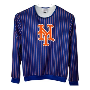 Merchandise originale New York Mets manica lunga girocollo grande 100% poliestere - Foto 1 di 5