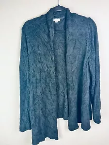 J Jill Damengröße 3X vorne offen schwarz gemütliche Tunika Cardigan gebraucht, in einwandfreiem Zustand - Bild 1 von 5
