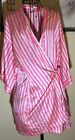 Victorias Secret Kimono Robe Wmn Sp Mm Sexy Silky Pockets Pink Striped