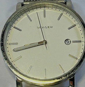 Skagen, Date-Ancher SKW6281 40mm Silver Stainless Steel just date. New battery - Picture 1 of 4