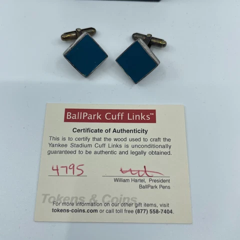 New York Yankees Stadium Ballpark Sterling Cuff Links By TOKENS & COINS Cover