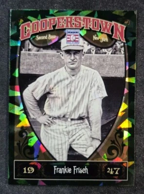 Frank Frisch 2013 Cooperstown Green Crystal New York Giants #15 HOF  - Image 1 of 2