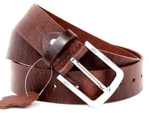 Men’s Genuine Buffalo Leather belts Full Grain Jeans work Casual USA Handmade - Picture 1 of 22
