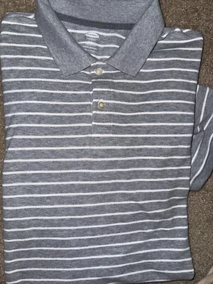 Mens Old Navy Core Polo Stretch Short Sleeve Striped Polo Shirt XL Tall XLT EUC - Image 1 of 2