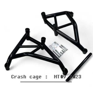 Yamaha MT09 2023 Crash cage Motorcycle Engine Protector Stunt Part Black Steel - Foto 1 di 6