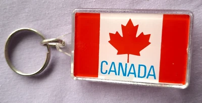 Canadian Flag Canada Key Ring Key Chain with Thermometer #4 - Image 1 of 2