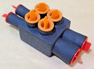 Homac RB 220-6 SL (4-port) 2/0 Insulated Splice Tap Distribution Block Polaris - Picture 1 of 5