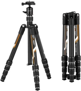 K&F Concept (Orange) Carbon Stativ leicht tragbar für Reisefotografie - Bild 1 von 8