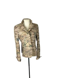 Blazer giacca lino cotone fantasia testurizzata Akris Punto taglia US 6 vintage - Foto 1 di 9