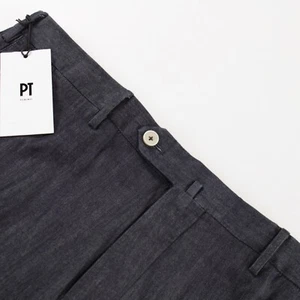 Pantaloni chino/casual PT Torino nuovi con etichette taglia 54 38 US blu tinta unita misto cotone - Foto 1 di 12