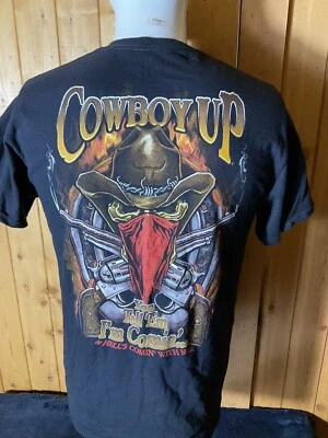 Cowboy Up Western Skull Graphic Shirt Size M Short Sleeve - Image 1 of 4