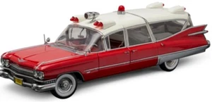 1959 Cadillac Ambulance 1:18 Red & White 18001 - Picture 1 of 1