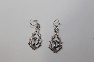 Sarah Coventry Dangle Earrings "D" Design Vintage Retro - Picture 1 of 4