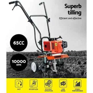 Tiller Cultivator 65CC Petrol Rotary Hoe Garden-Mini - Picture 1 of 5