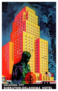 OKLAHOMA CITY SHERATON HOTEL c1968 - Postcard - Picture 1 of 2