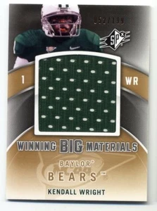 2012 Upper Deck SPx KENDALL WRIGHT SP Big HUGE GAME JERSEY #/199 Baylor Bears SP - Picture 1 of 1