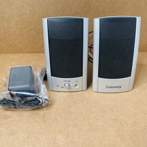 Gateway Edison 2.0 Diamond Audio Wired Computer Speakers With Power Adaptor Vtg - Picture 1 of 5