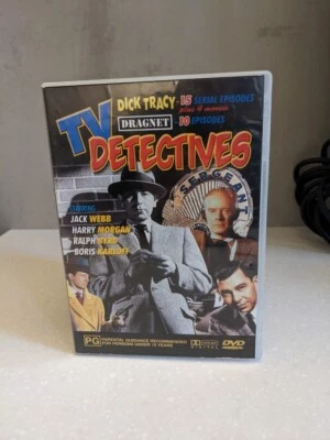 TV Detectives (DVD 4 discs) 15 Dick Tracy serial & 10 Dragnet episodes Reg all  - Image 1 of 4