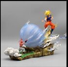 Dragon Ball Z Action Figure Super Goku SSj Vs Majin Buu 22cm Anime Manga Led