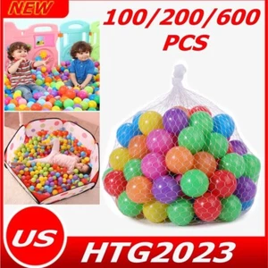 100 PCS Plastic Kids Ocean Pit Ball Eco-friendly Colorful Soft Funny Baby Balls - Picture 1 of 20