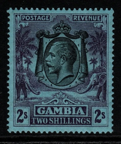 GAMBIA SG136 1922 2/= PURPLE/BLUE MTD MINT Cover