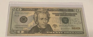 US Fancy Star Error Note Serial Twenty Dollar Replacement Duplicate Ink Fed $20 - Picture 1 of 2