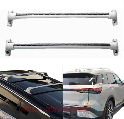 Barra transversal portaequipajes plateada para Infiniti QX60 2022 2023 2024 2025  Foto 1 de 4