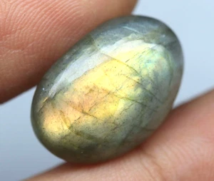 Pietra Preziosa Sciolta Forma Cabochon Labradorite Naturale Multi Fuoco Certificata 10,45 Ct - Foto 1 di 5
