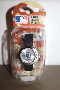 NEW - MLB Detroit Tigers Unisex Black Watch Game Time Adjustable Straps - Picture 1 of 5