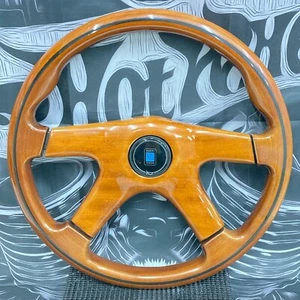 Nardi Wood Steering GARA4 365mm 36.5cm 14.5 inch Black Matt Japan Vintage 47928 - Picture 1 of 24