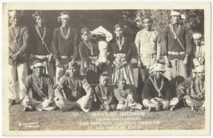 Navajo Native American Indians RPPC - Imperial Council Session, Los Angeles, CA - Imagen 1 de 2