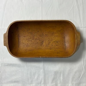 Antique Vintage Wood Hand Carved Wood Dough Bowl Centerpiece 21" Large FLAW - Picture 1 of 13