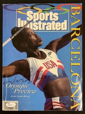 Jackie Joyner Kersee Signed Sports Illustrated 7/22/92 Label Removed Auto JSA - Image 1 of 4