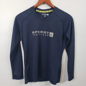 Sperry Mens Long Sleeve Dri-Fit Shirt XS X-Small (Would fit youth) Navy Blue/B18 - Picture 1 of 7