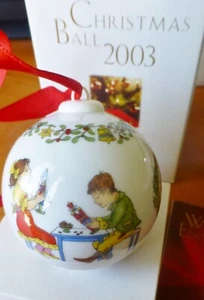 HUTSCHENREUTHER 2003 CHRISTMAS Nutcracker PORCELAIN ball bauble Ornament - Picture 1 of 4
