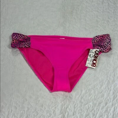 БОНГО ярко розовый бикини низ с леопард детали размер XL новый с Ярлыками - Изображение 1 из 4