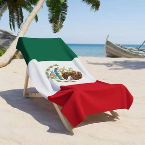 Mexico Flag Beach Towel | Quality & Long Lasting - 2 Sizes - Picture 1 of 5
