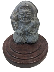 Japanese Shinto Daikokuten God of Fortune Seekers Aluminum Figurine VTG 3.75" - Picture 1 of 10